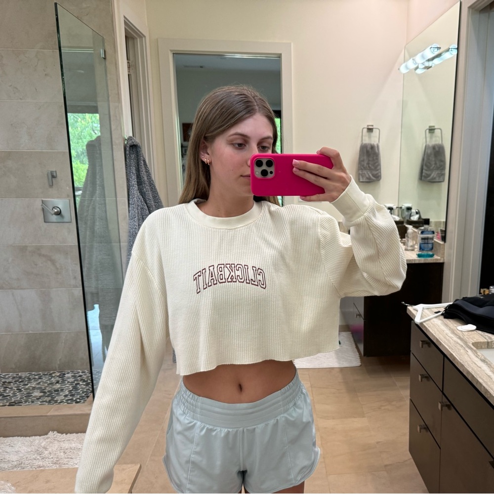 Clickbait cropped sweatshirt